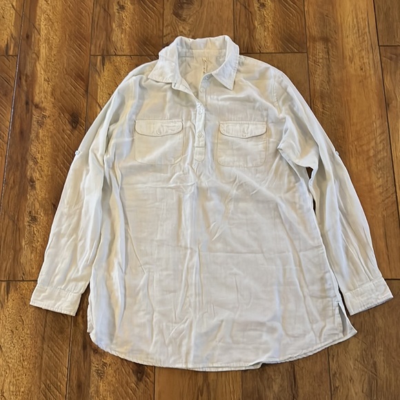 MK Mountain Khakis XL White Cotton Blouse Tunic - Picture 1 of 10